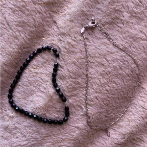 Beaded and chain bracelets